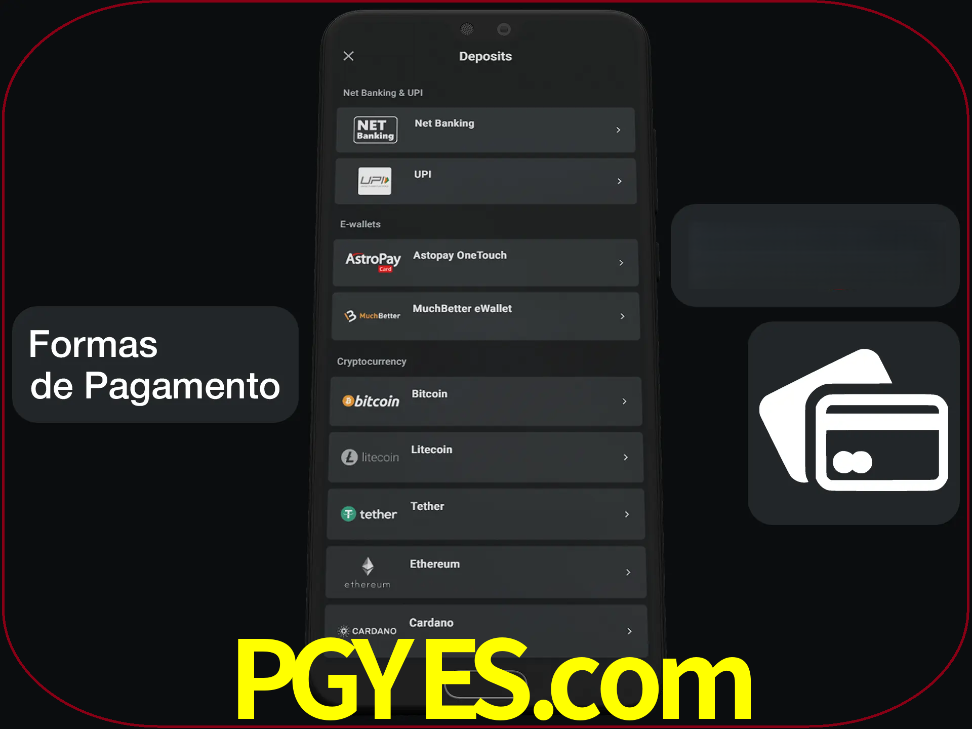 Escolha a forma de pagamento de sua preferência.
