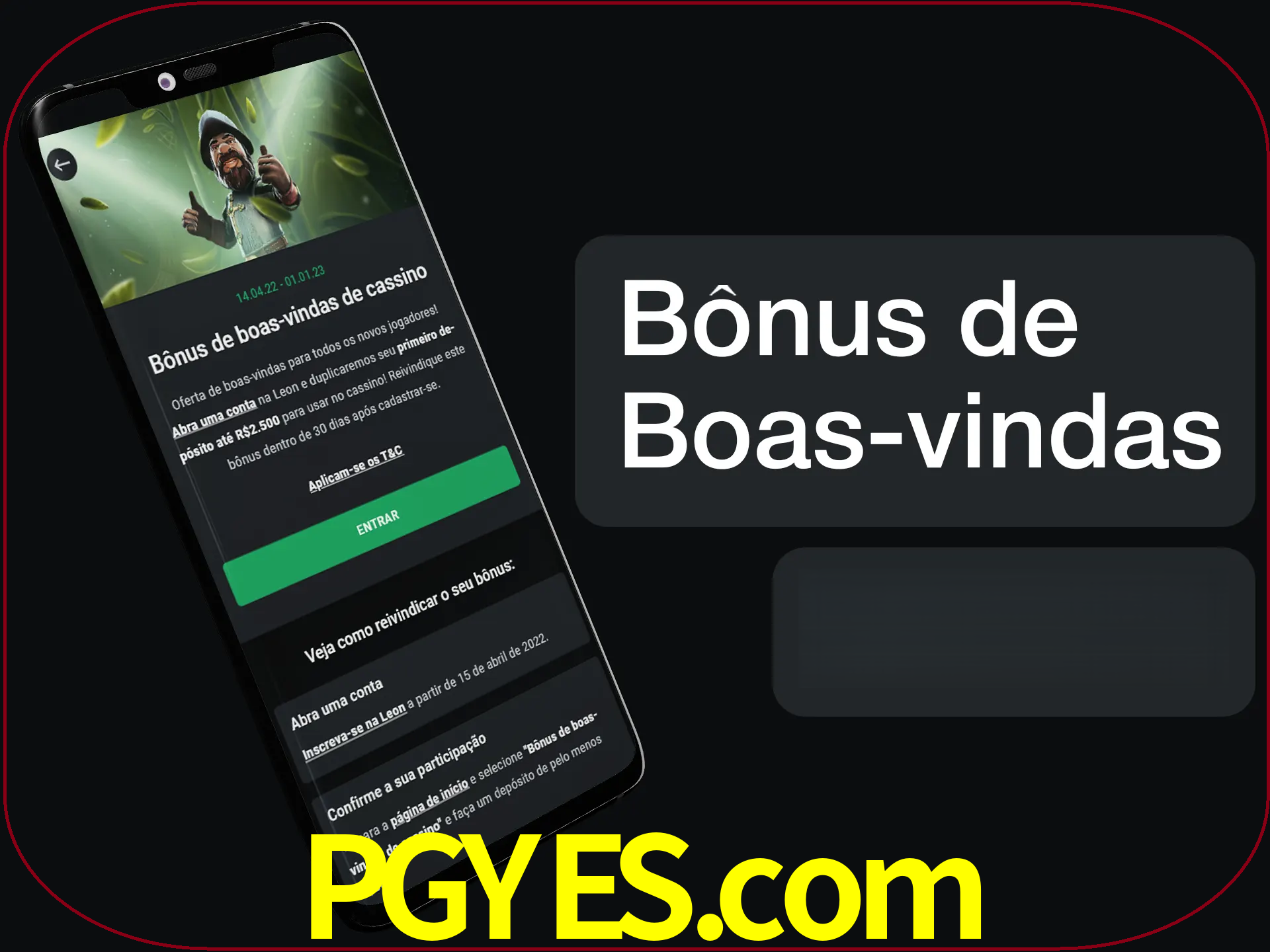 Não se esqueça de usar o bônus de boas-vindas.